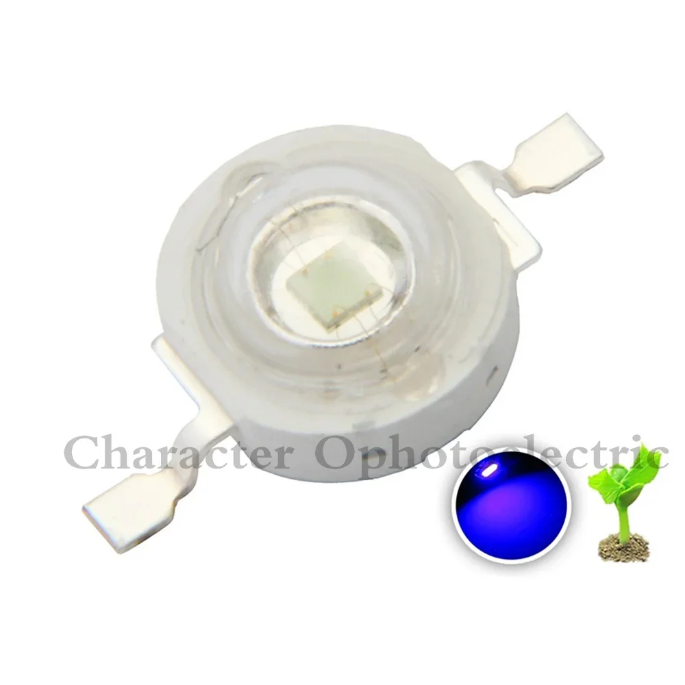 10 20 50 100 pcs/lot 3W 45mil 445nm-450nm Royal blue  LED Grow Light Diodes For Plant Grow Fast and Bloom NO PCB/with 20mm pcb