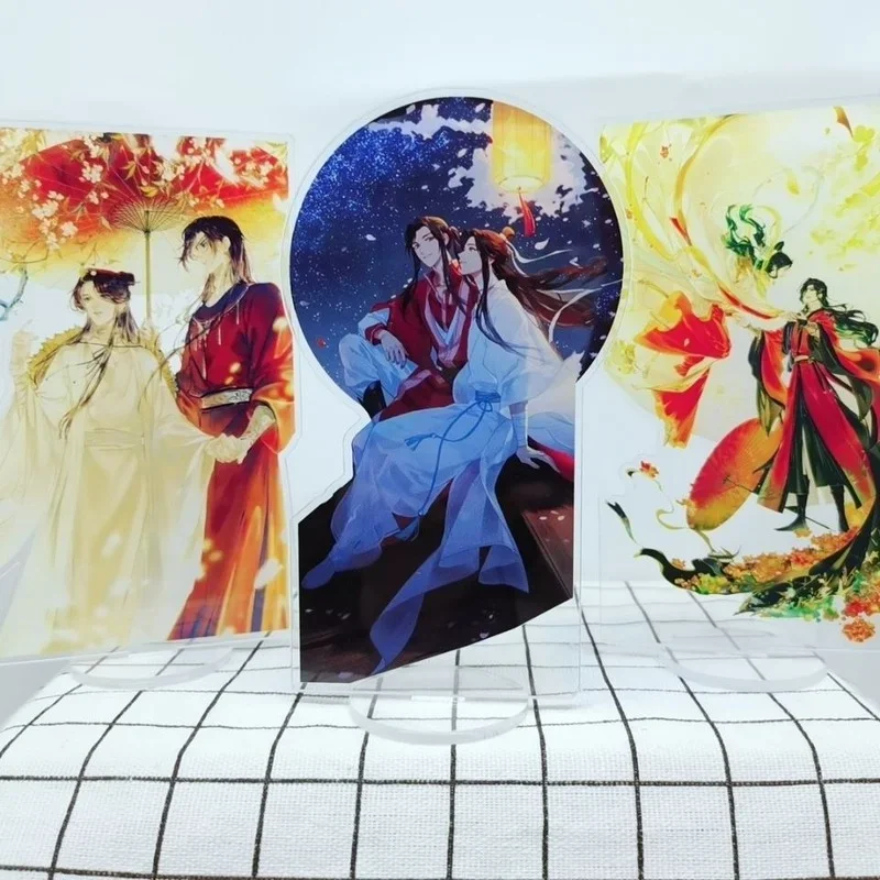 Anime KeyChain Heaven Official's Blessing Tian Guan Ci Fu Key Chain Women Xie Lian Plate Desk Decor Hua Cheng Acrylic Standing