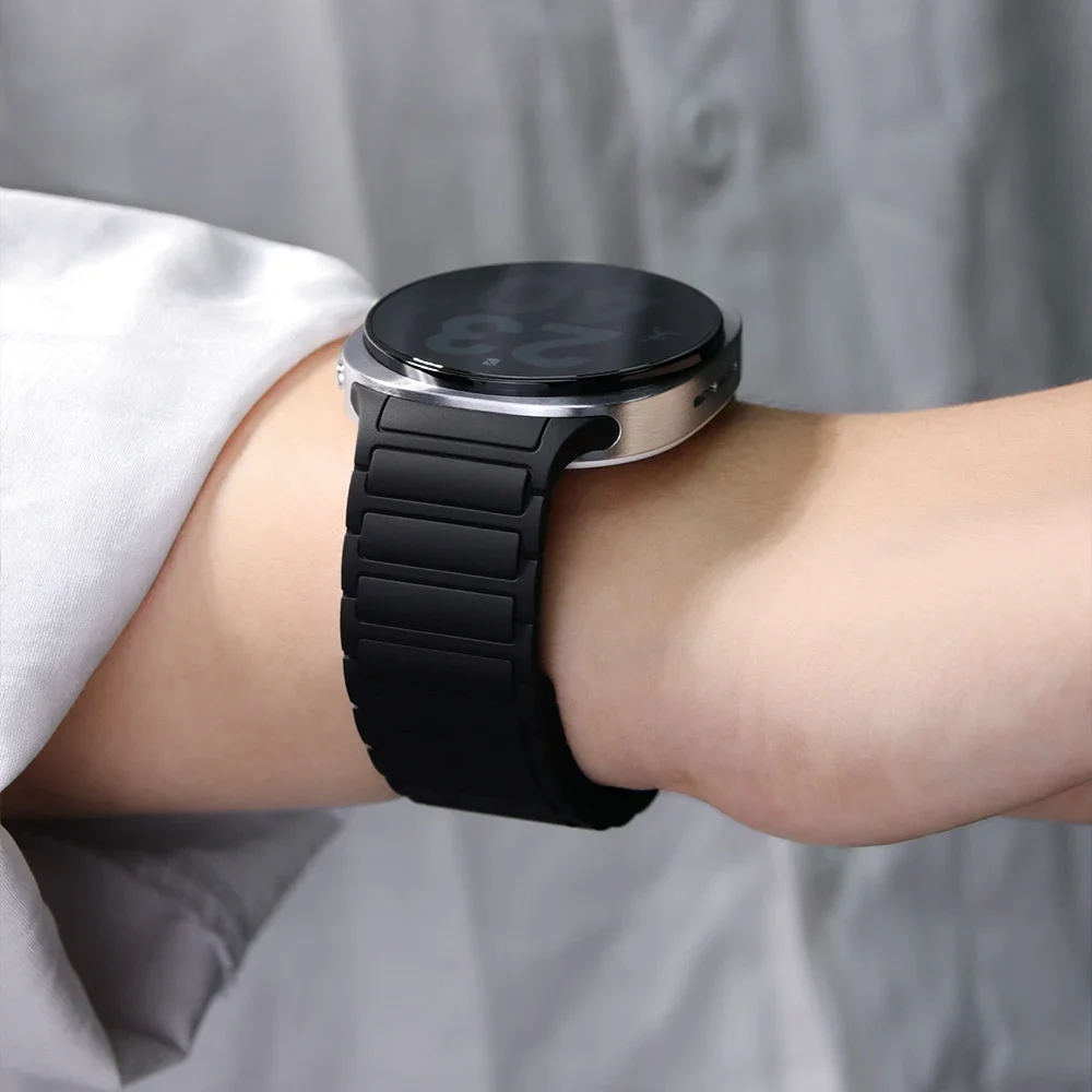 Silikon-Schlaufenarmband für Samsung Galaxy Watch 8 44 mm 40 mm, magnetisches Armband für Galaxy Watch 8 Classic 46 mm, Correa-Zubehör