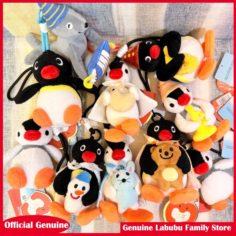 Nouveau véritable Pingu pingouin neige bande série peluche jouet Kawaii sac à dos charme suspendu poupée beaux amis bande ornement cadeaux mignons