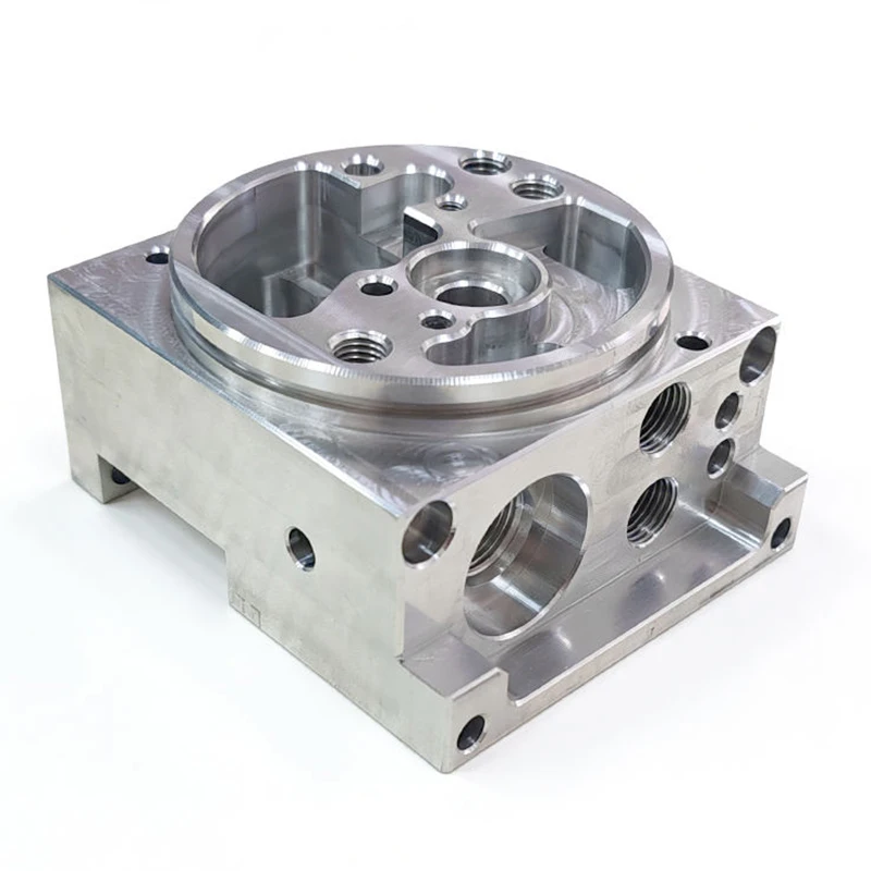 Custom CNC Milling Aluminum Alloy Hydraulic Manifold Block Precision Machined Multi-port Hydraulic Valve Body