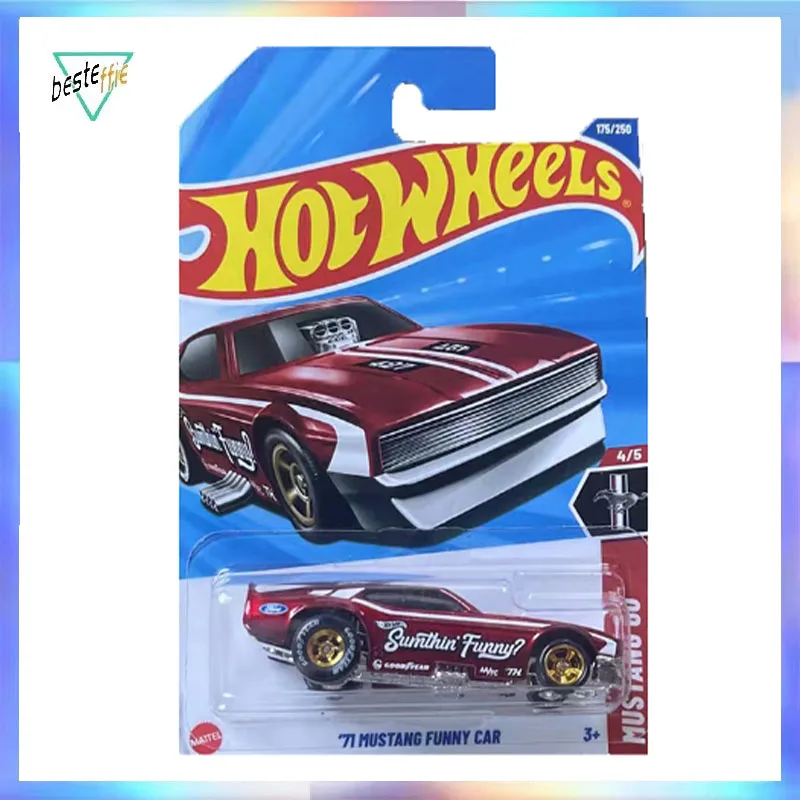 

2025H Hot Wheels TH Car Model Super Treasure Hunt 71 MUSTANG Funny Car Limitied Collectible Model Room Ornament Boy Toy Gift