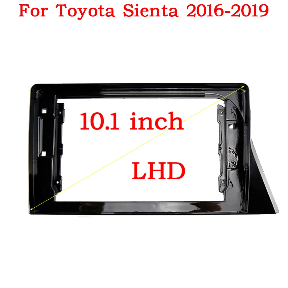 RSNAVI Car Stereo Audio 10.1 INCH Big Screen Fascia Frame For Toyota Sienta 16-19 2Din Dash Fitting Panel Frame Installation Kit