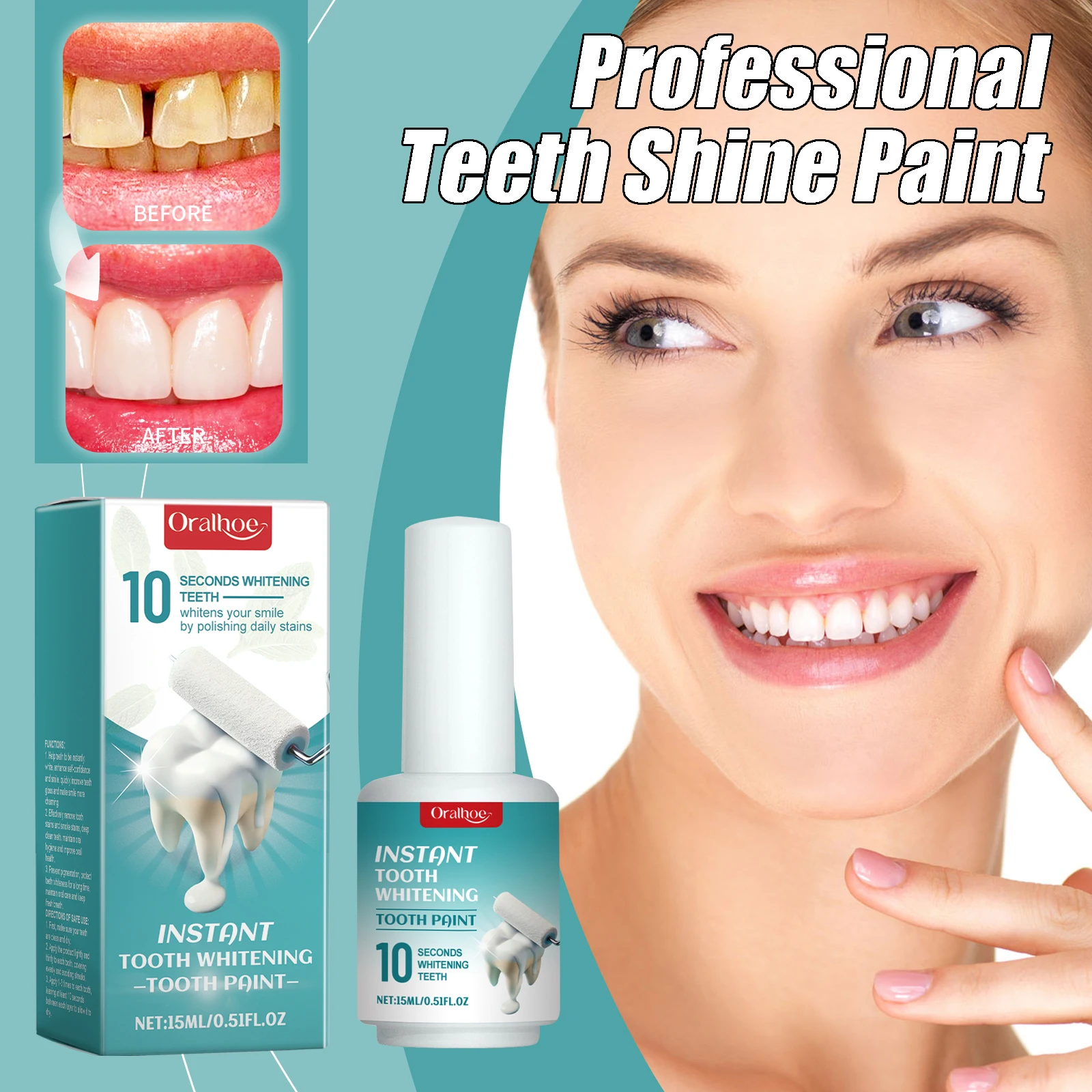 

Professional Teeth Shine Paint Improve Dullness Improve Dullness Gentle Care Fresh Breath White Tooth Gel Dental Care Essence