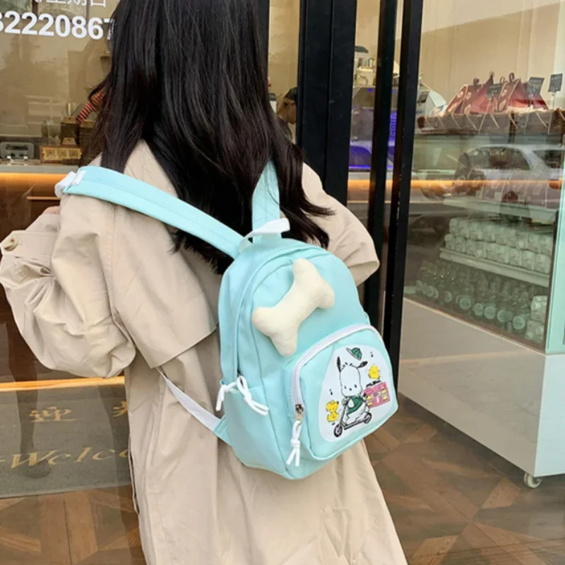 Sanrio pacha cão bonito estudante mochila dos desenhos animados impressão simples fresco grande capacidade mochila