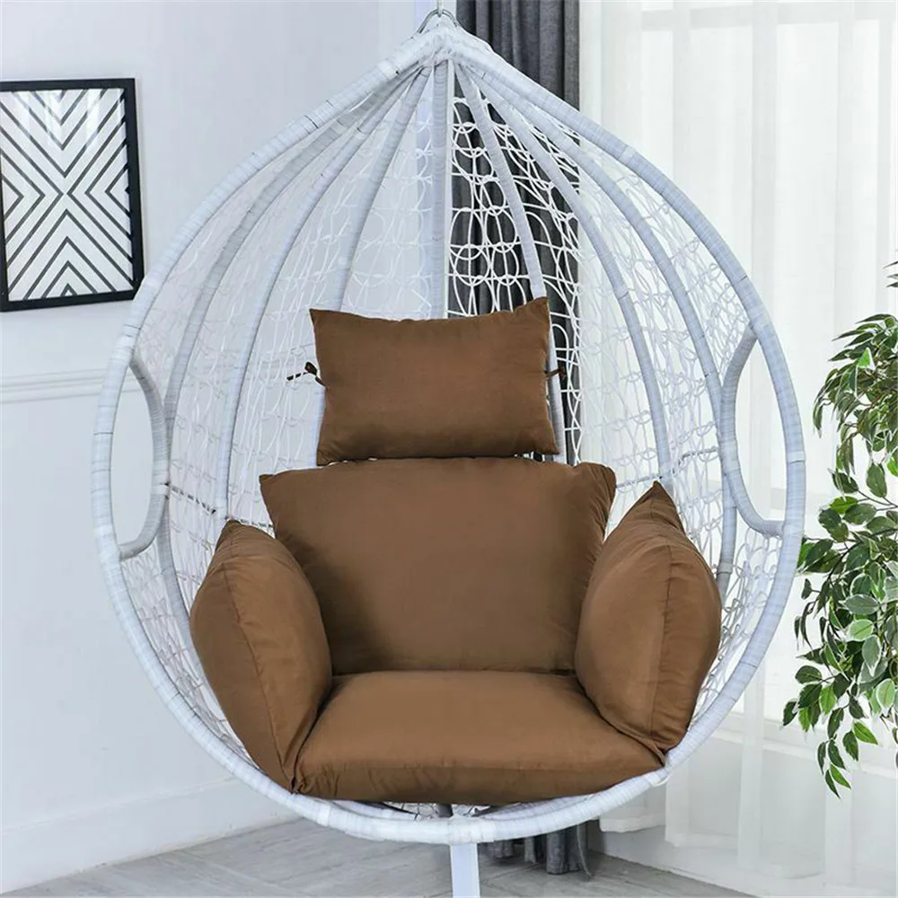 Swing Hanging Egg Rattan Chair Cushion Outdoor Garden Courtyard Hammock Cushion Porch Cushion Hanging Chair Waist Cushion