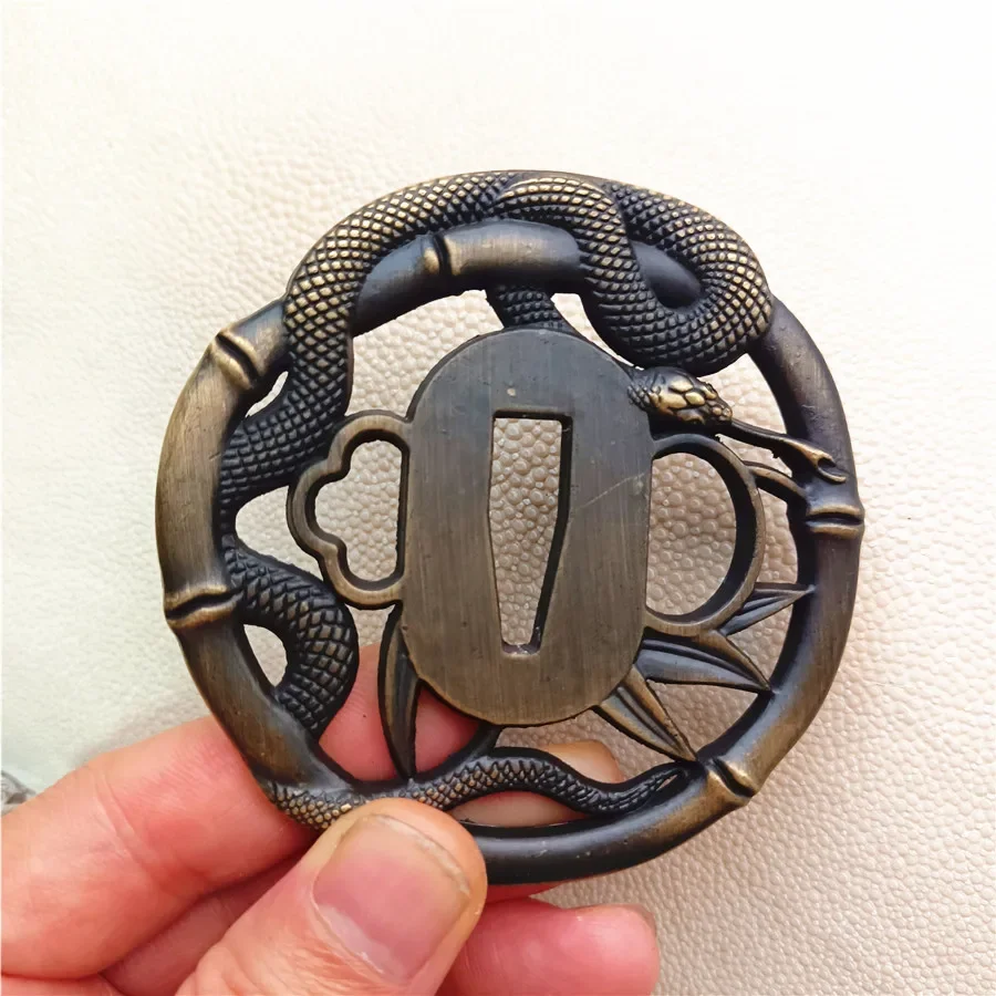 Beautiful Alloy Snake Guard Tsuba Usually Used For Japanese Samurai Katana Sword Wakizashi Tanto Sword Katana