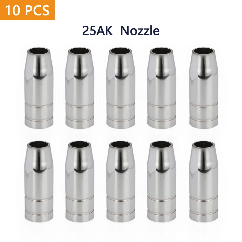 10pcs Binzel BW Style MB 25 25AK Nozzle for Mig Welding Torch Consumables for mig welder