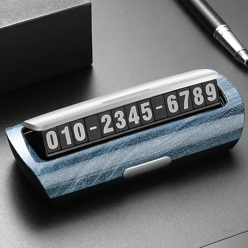 PC+ABS Temporary Car Parking Card New Magnetic Telephone Number Card Night Light Phone Number Card Hidden Number Plate Styling