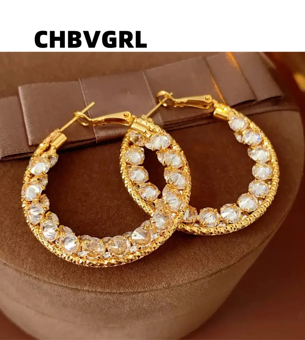 

Hot-selling French elegant zircon geometric earrings fashionable and exquisite earrings luxurious and high-end exaggerated