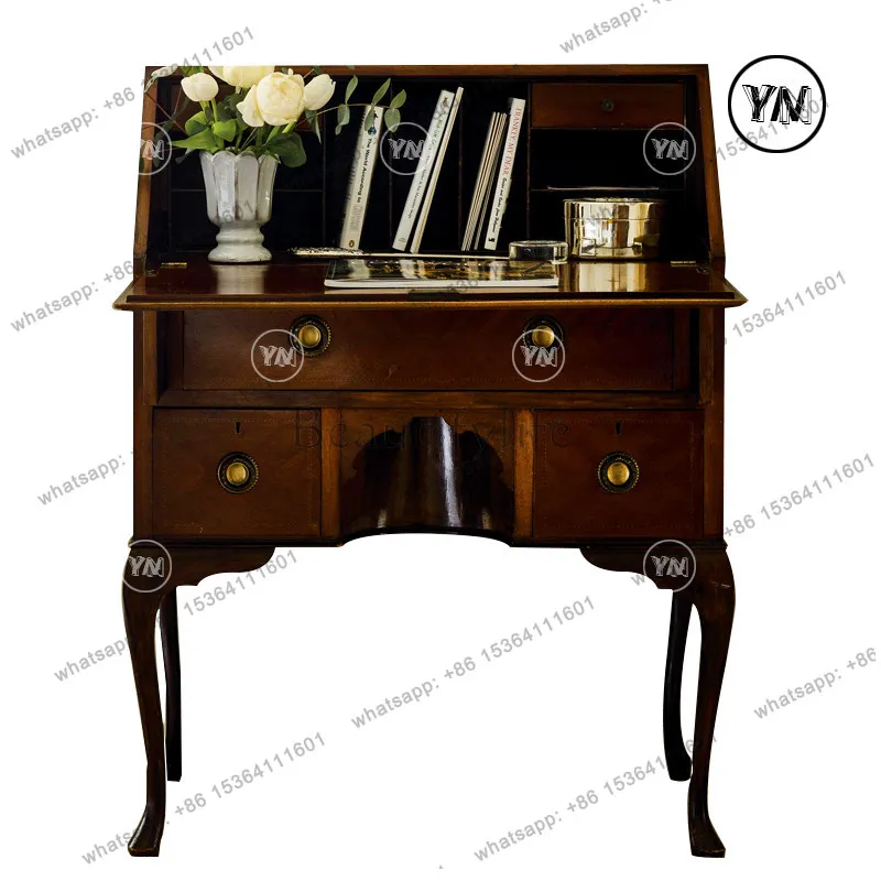 Neoclassical solid wood table, retro wind chest, personalized creative desk can be customized