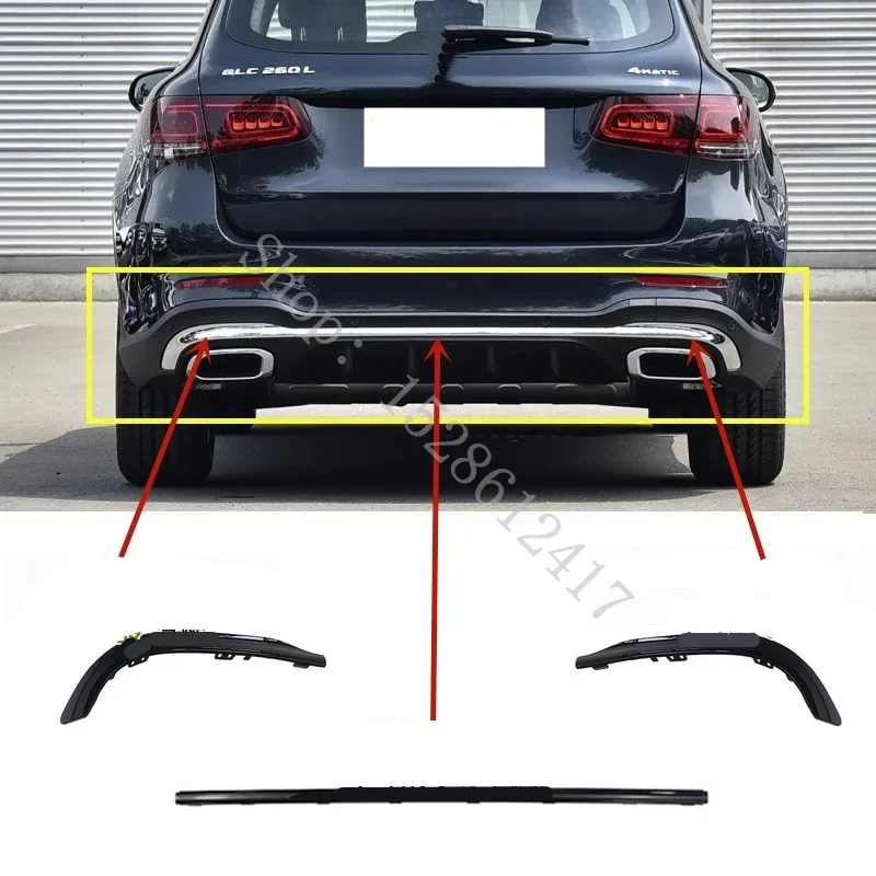 For Mercedes-Benz GLC W253 2020 2021 2022 car accessories ABS Rear bumper bright strip and rear bumper decorative strip Trim