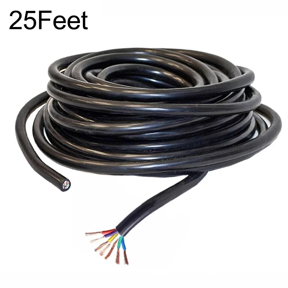 Sale New 1 Roll Trailer 7 Core Wire Heavy Duty 14 Gauge 7 Way Conductor Wire RV Trailer Cable Cord CCA For Trailers Campers RV