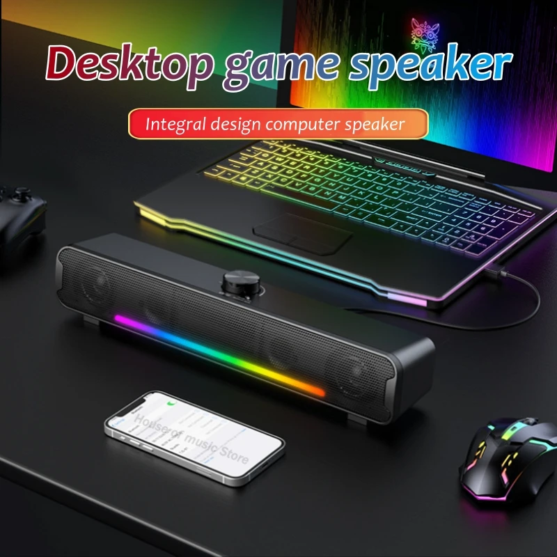 

L16 Soundbar Box Subwoofer Stereo Music Box 4D Surround Computer Speaker Bluetooth/USB Wired Dual Mode Home Theater Sound System