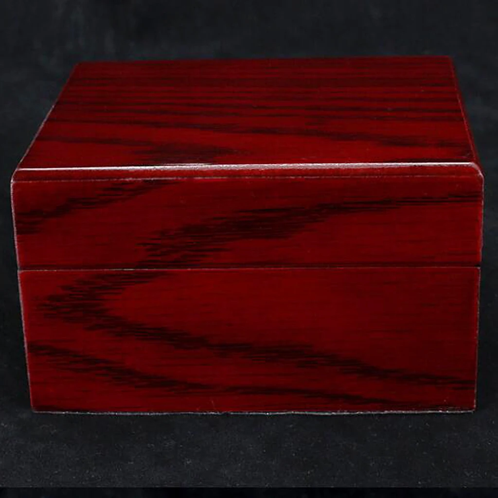 Red Wood Single Watch Display Case Wooden Watch Box Bracelet Storage Organiser Box for Valentine Day, Birthday, Christmas
