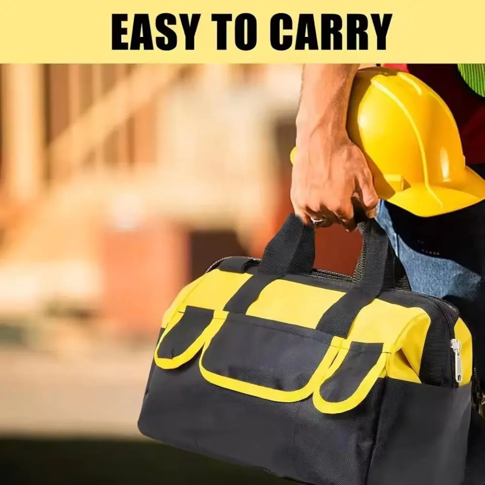 

Thicken Big Capacity Multifunctional Tool Bag Waterproof Wear-Resistant Multi-Pocket Toolkit Storage Bag Padded Strap