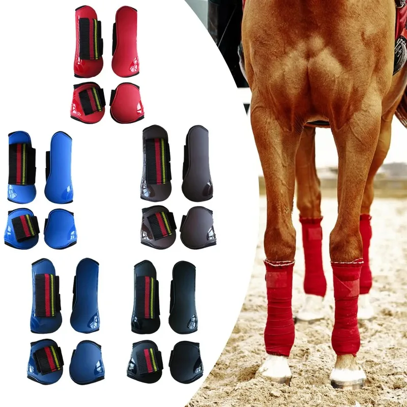 4Pcs Horse Tendon Boots Reusable Professional Lightweight Leg Guard for Equestrian Performance Cross Country Riding Sessions