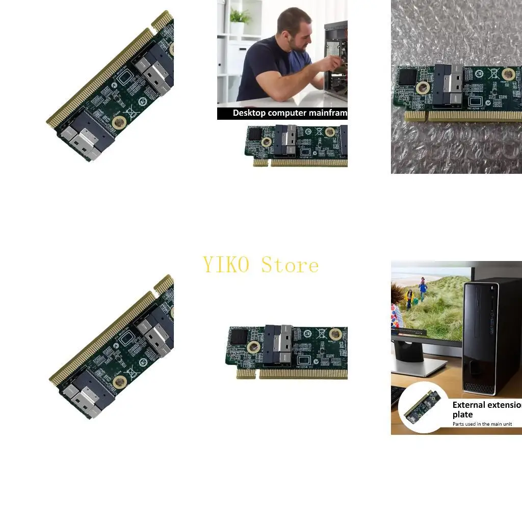 

K32C SFF-8654 to PCIe Interfaces Convert Card Adapters Extension Card for 1U