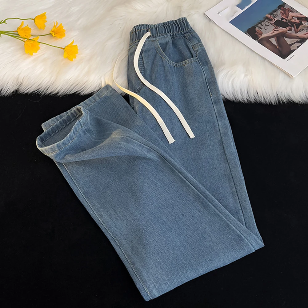 

High Street Jeans Casual Wide Leg Jeans Straight Leg Design Applicable For Daily Wear Mens Vintage Hip Hop Jeans