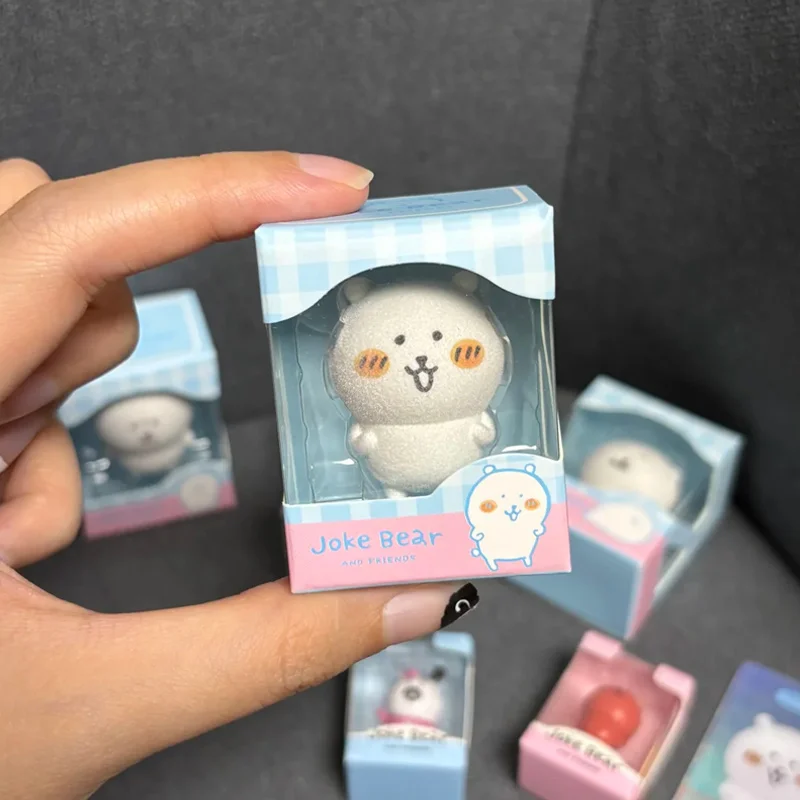 In Stock Genuine Jandoon Joke Bear And Friends Cute Bean Series Blind Box Pvc Flocked Mini Model  Collectibles Desktop Ornament