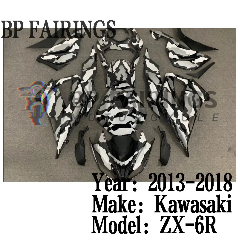 

Комплект обтекателей для мотоцикла Kawasaki Ninja ZX6R для 636 2013-2018 ZX-6R 2013 2014 2015 2016 2017 2018, комплект обтекателей черный