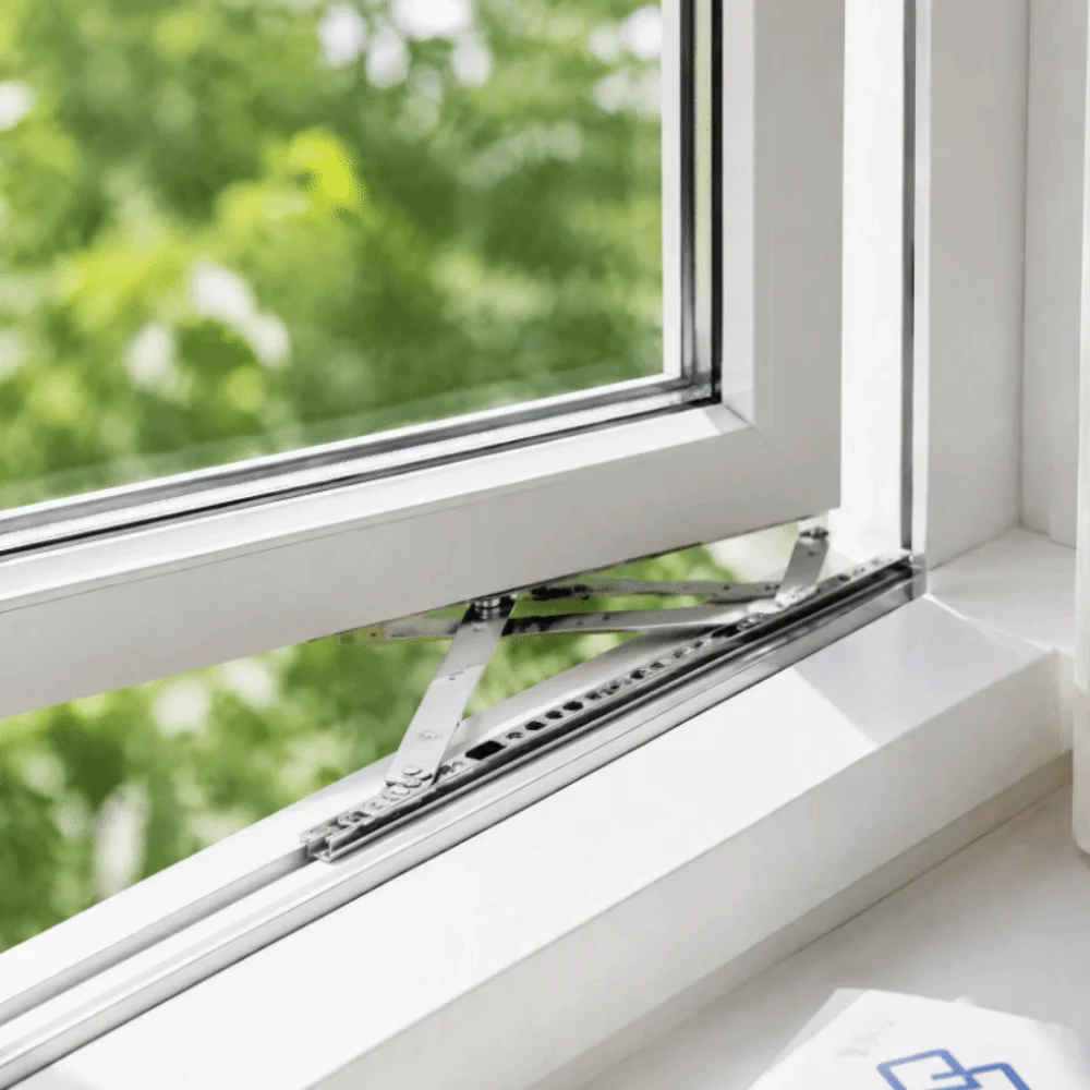 Zinc Alloy Window Limiter Multiple Hole Fixed Design Window Lock Buckle Non Punching Wind Support Limit Plate Side Hung Window