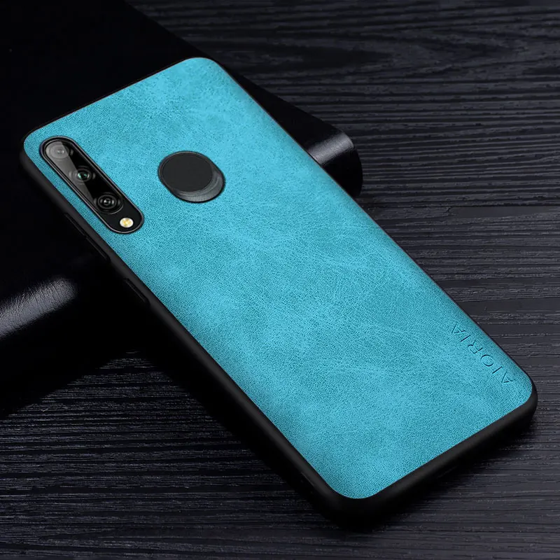 Premium PU Leathe Phone Case for Huawei P30 P40 Lite Pro Plus P Smart 2021 Scratch-Resistant Solid Color Protective Cover