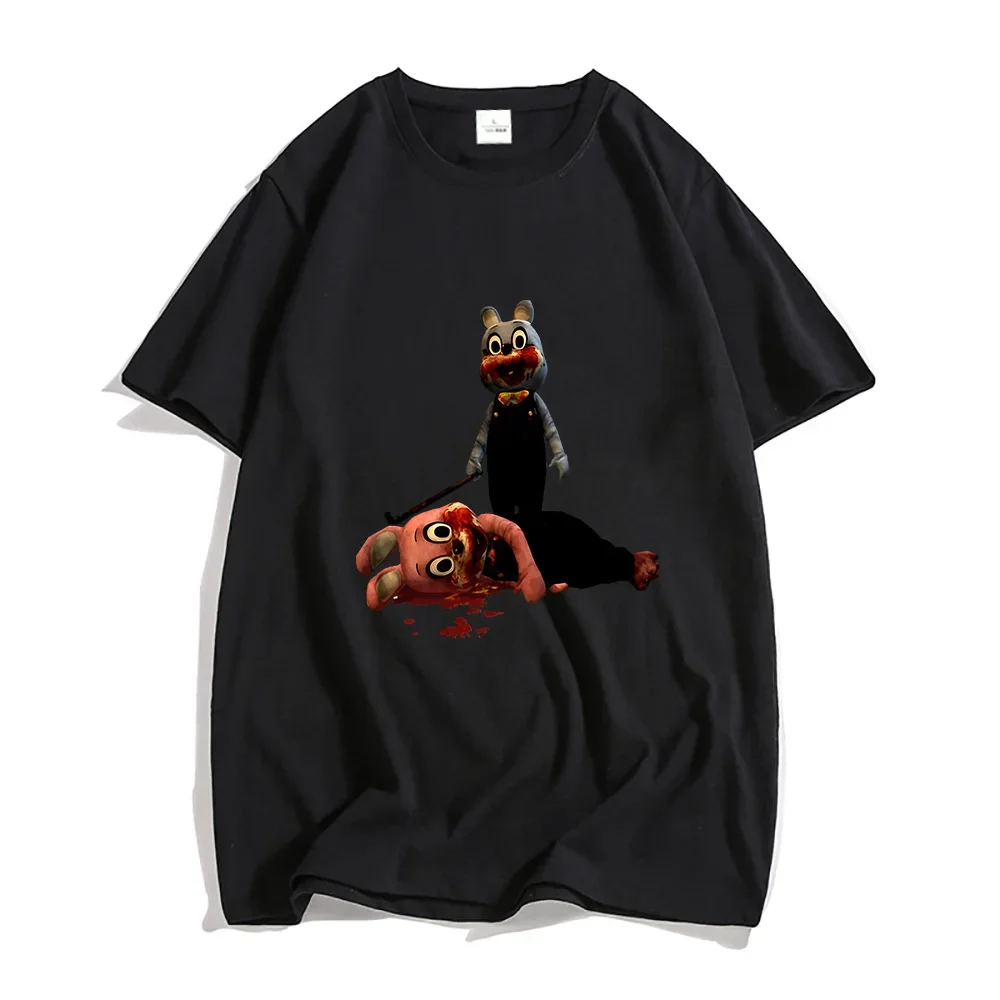 Robbiee The Rabbit Tshirts MEN Streetwear Hot Game Horror T Shirts 100% Cotton High Quality T-shirts Sense of Design Soft O-neck