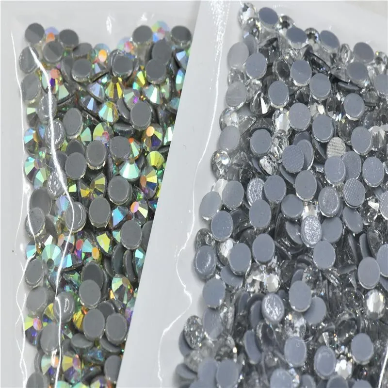 DMC Hotfix rhinestones Flatback Crystal Iron On Round Stones for clothing Decoration Crafts Dress diamond ss3 ~ss30