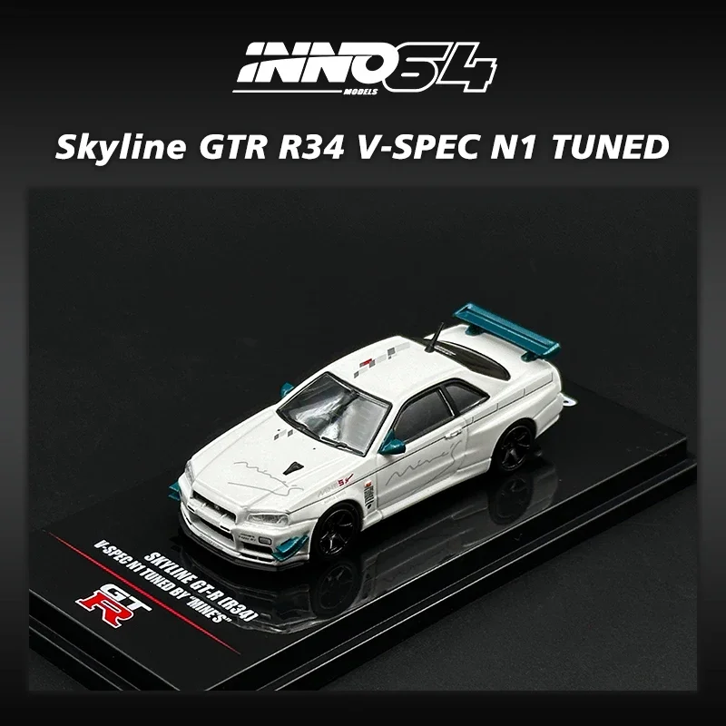 

INNO In Stock 1:64 Skyline Gtr R34 V Spec N1 Tuned Mine`s Diecast Diorama Car Model Collection Miniature Toys