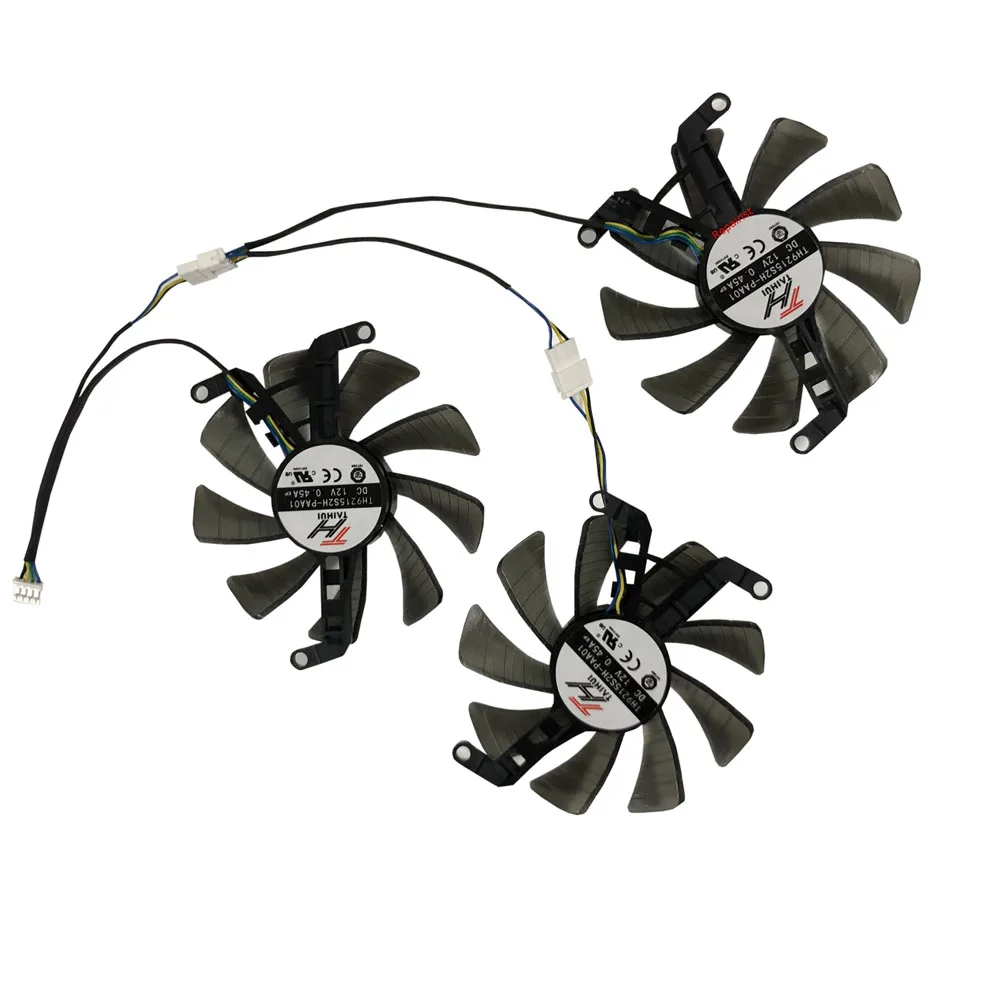 3Pcs/Set,FY09015M12LPA,Graphics Card Fan,For Manli RTX 4070Ti Gallardo,Manli RTX 3090 3070Ti 3080Ti,Replace TH9215S2H-PAA01