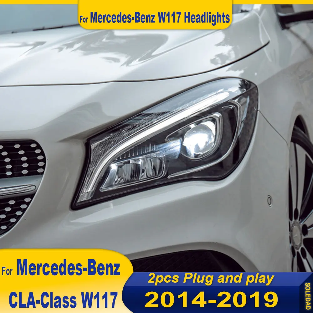 Headlights For Mercedes-Benz CLA W117 2013 2014 2015 2016-2019 full LED DRL Dynamic Signal Lamp HeadLamp Front light Assembly