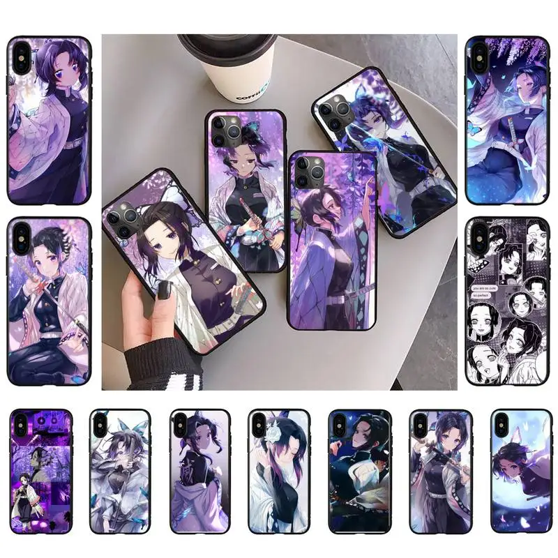 Anime Demon Slayer Kanao Shinobu sama Phone Case for iPhone 11 12 13 mini pro XS MAX 8 7 6 6S Plus X 5S SE 2020 XR case