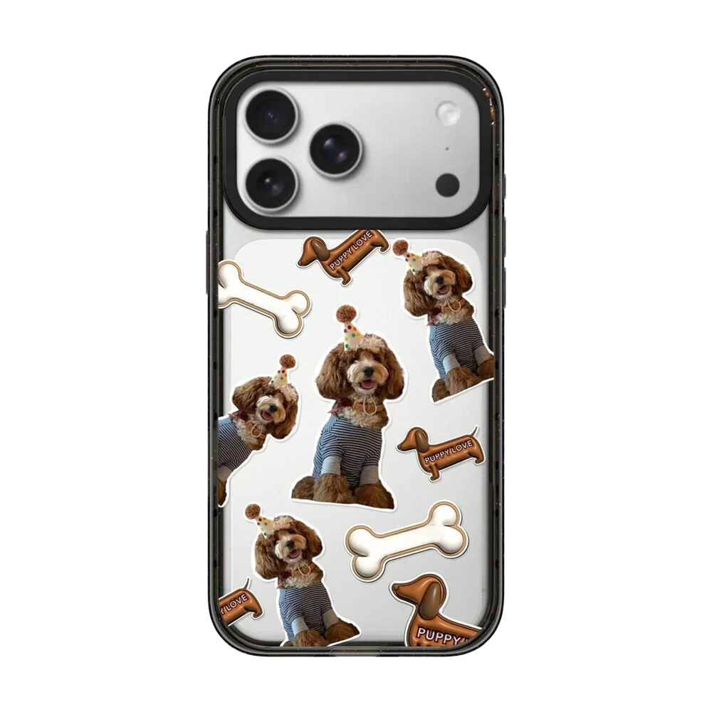 Cute Puppy Bone Impact Magnetic Case: Compatible with IPhone 18 17 16 15 14 13 12 Pro Max 17 Air