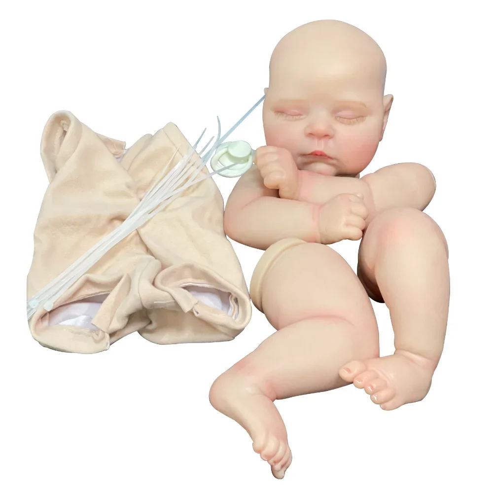 21inch Already Painted Reborn Doll Kit Baby Peaches Lifelike Soft Touch DIY Painted Doll Parts Birthday Xmas Gifts Reborn Kit