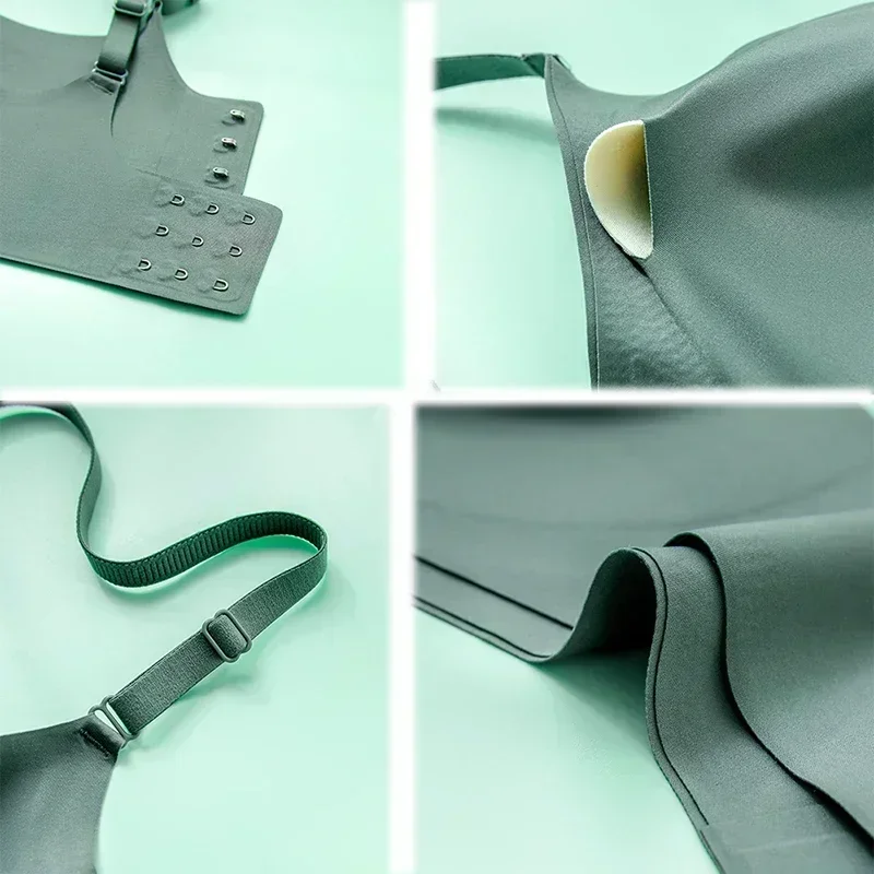 مثير اللاتكس سلس الصدرية غير السلكية رفع صديرية دائرية Bh Bralette ملابس داخلية حريمي الدانتيل الرياضة الصدرية الملابس الداخلية اللاسلكية الصدرية دون عظام