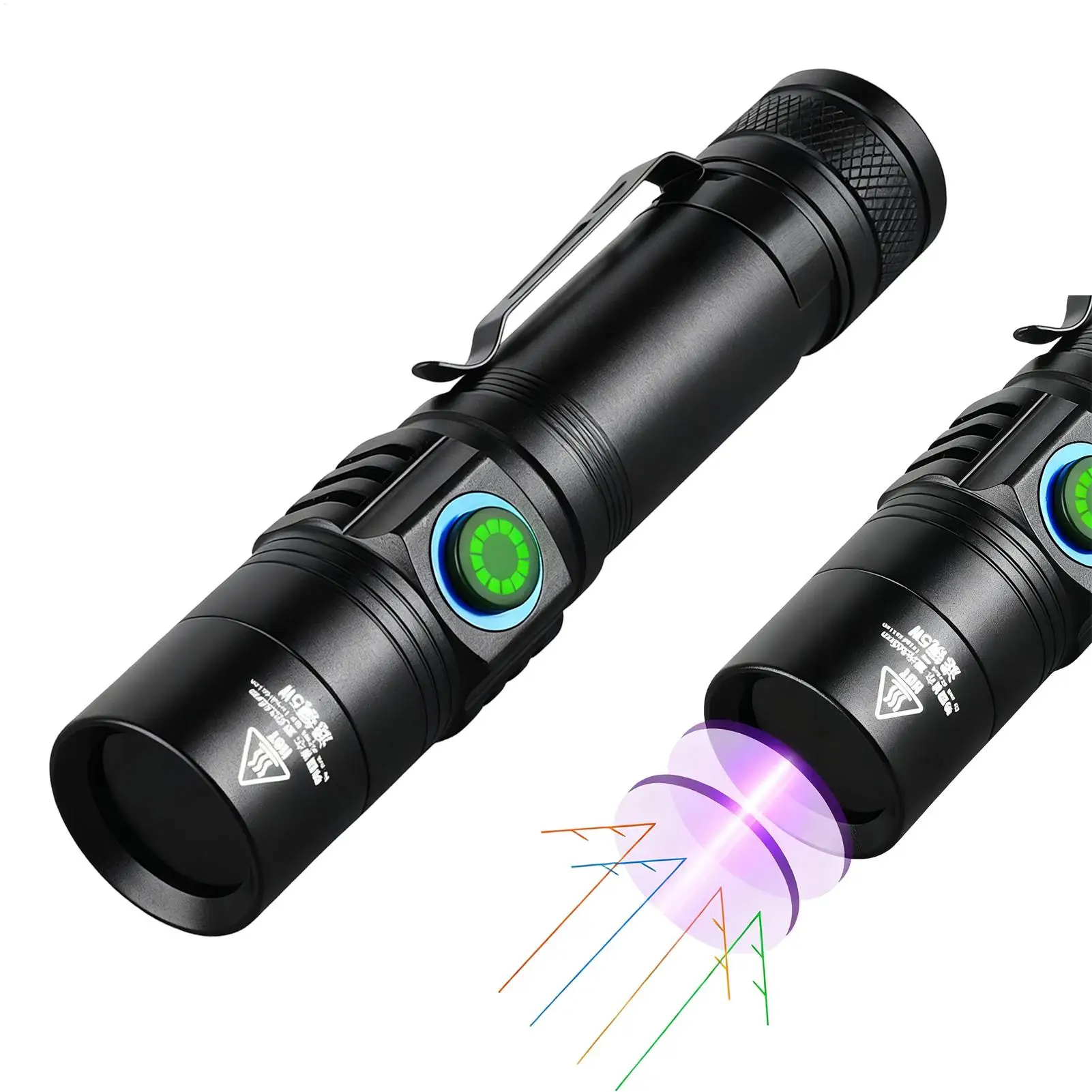 5W UV Flashlight 365nm Ultra Violets Blacklight UV Lamp Handheld UV Light for Urine Detection Cat Dog Blood Pee Germ Glow