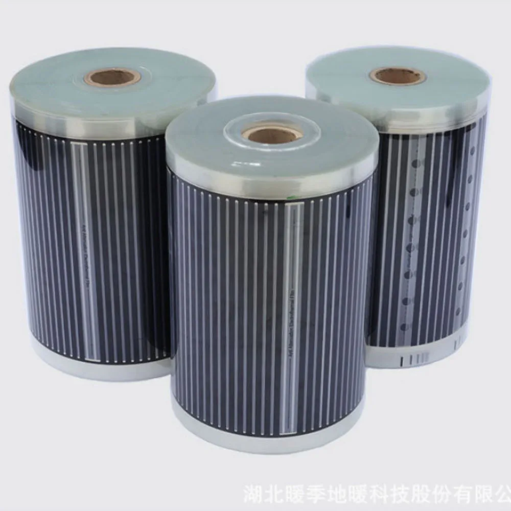 Graphene Electrothermal Film Electric Heating PTC Heating-Sheet 12/24/36/220V 140/240/640w/m2 Width12/20/33/43/50ＣＭ All Size