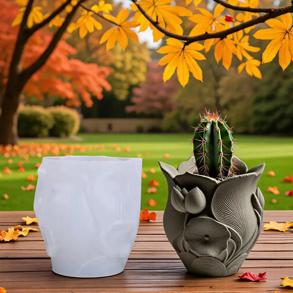 

Силиконовая форма ручной работы в форме цветка для поделок, форма для цветочного горшка, форма для подсвечника, форма для вазы, инструмент для рукоделия