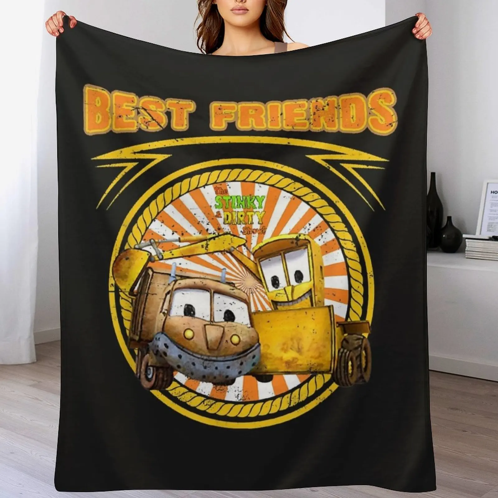 Funny Stinky Dirty Best Friends For Men Women Kids Throw Blanket