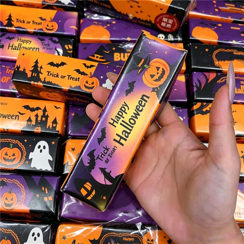 Fragrant Slow Rebound Butter Stick Squishy Halloween Ghost Bat Pumpkin Pattern Fidget Squeeze Toy ADHD Sensory Stress Relief Toy