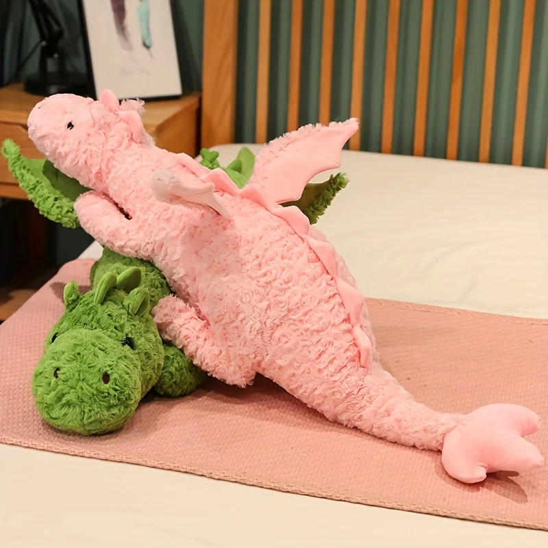 Dinosaur plush toy, two different colors of flying dragon plush toys suitable for birthday gifts for friends, suitable for valen