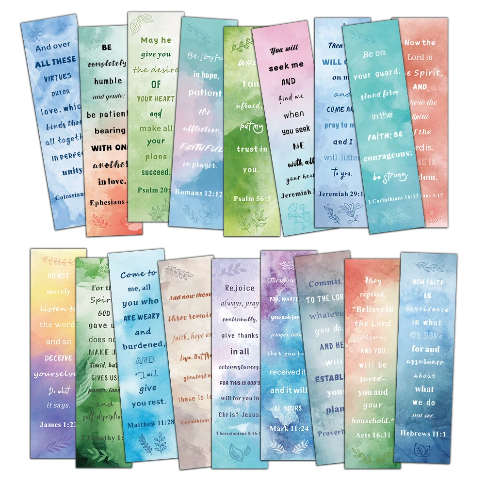 30PCS Bible Scripture Bookmark Nostalgia Room Card For Graffiti Laptop Luggage Creative Annotated Reading bookmarks