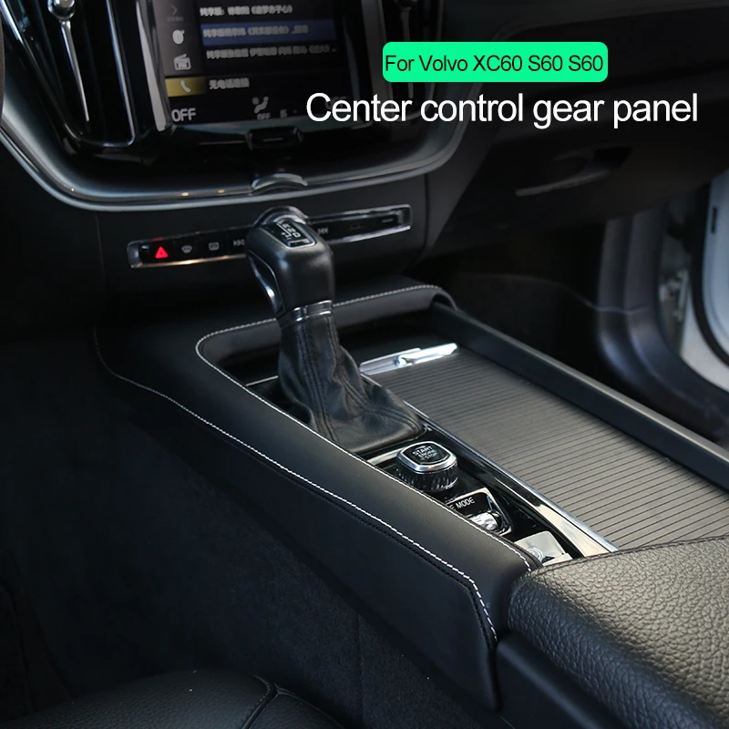 Couro Camurça Etiqueta Do Carro para Controle Central, Decoração Do Painel De Engrenagem, Car Styling para Volvo xc60 s60 v60