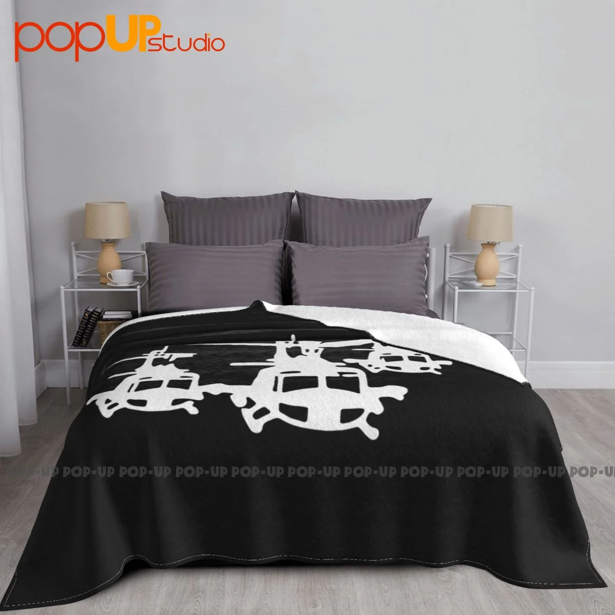 Huey Helicopter Blanket Warm Classic Anti-Pilling Bedding Throws Sofa Decorative