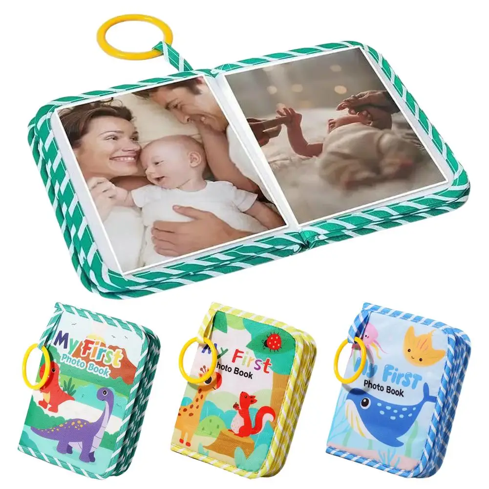 Baby-Fotoalbum, weiches Babybuch, erstes Jahr, Baby-Fotobuch, sicherer Spiegel, Familien-Erinnerungsbuch für Neugeborene, Fotoalben, Stoffbuch