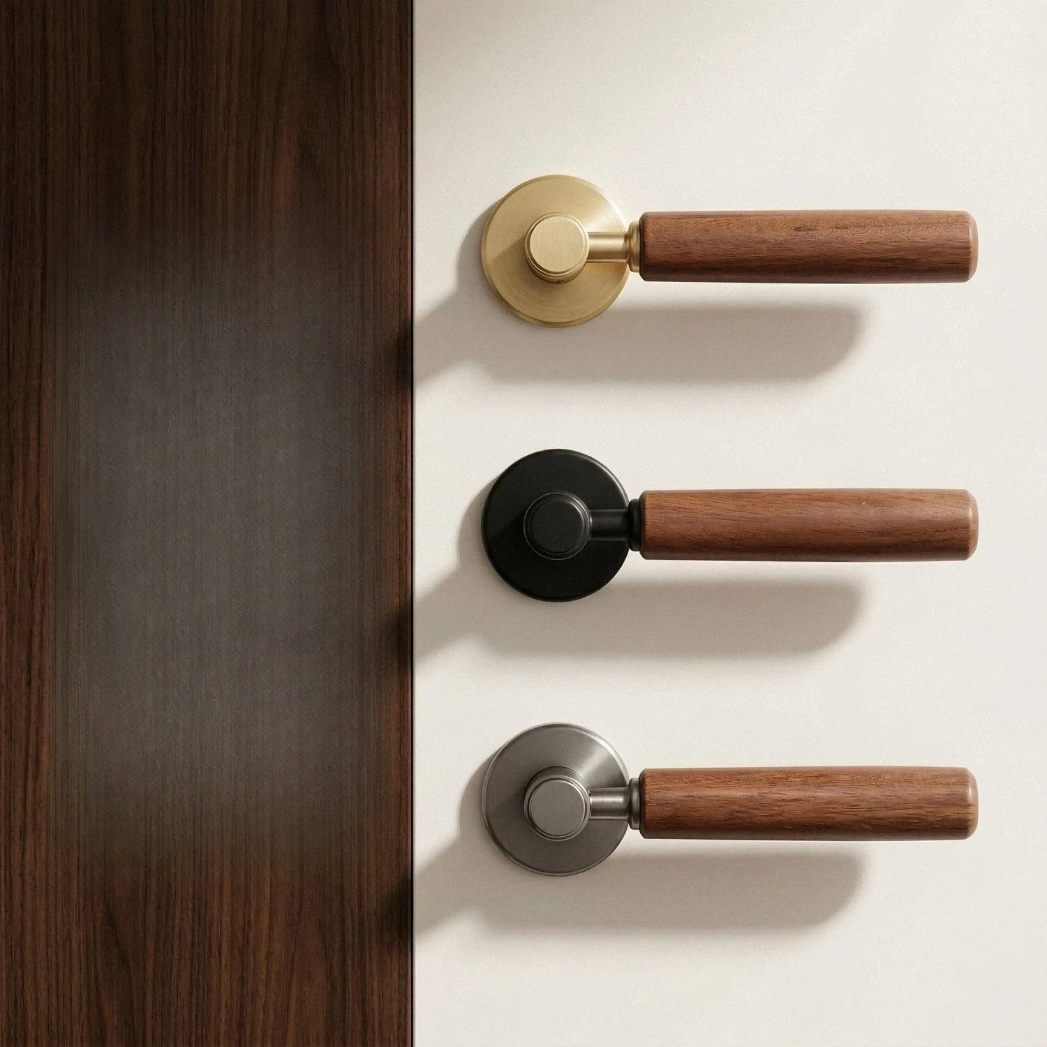 Retro Chinese‑Style Hidden Door Lock Interior Wood Lever Handle Lock For Bedroom Secret Wall Door