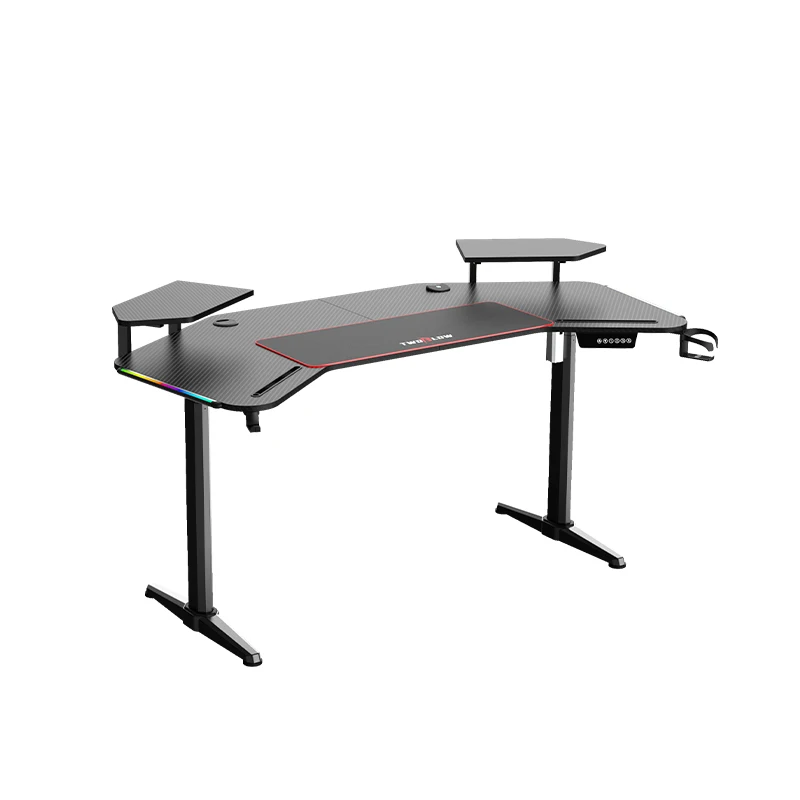 

Adjustable Carbon Fiber Lift Table Full Electric Computer Game Table