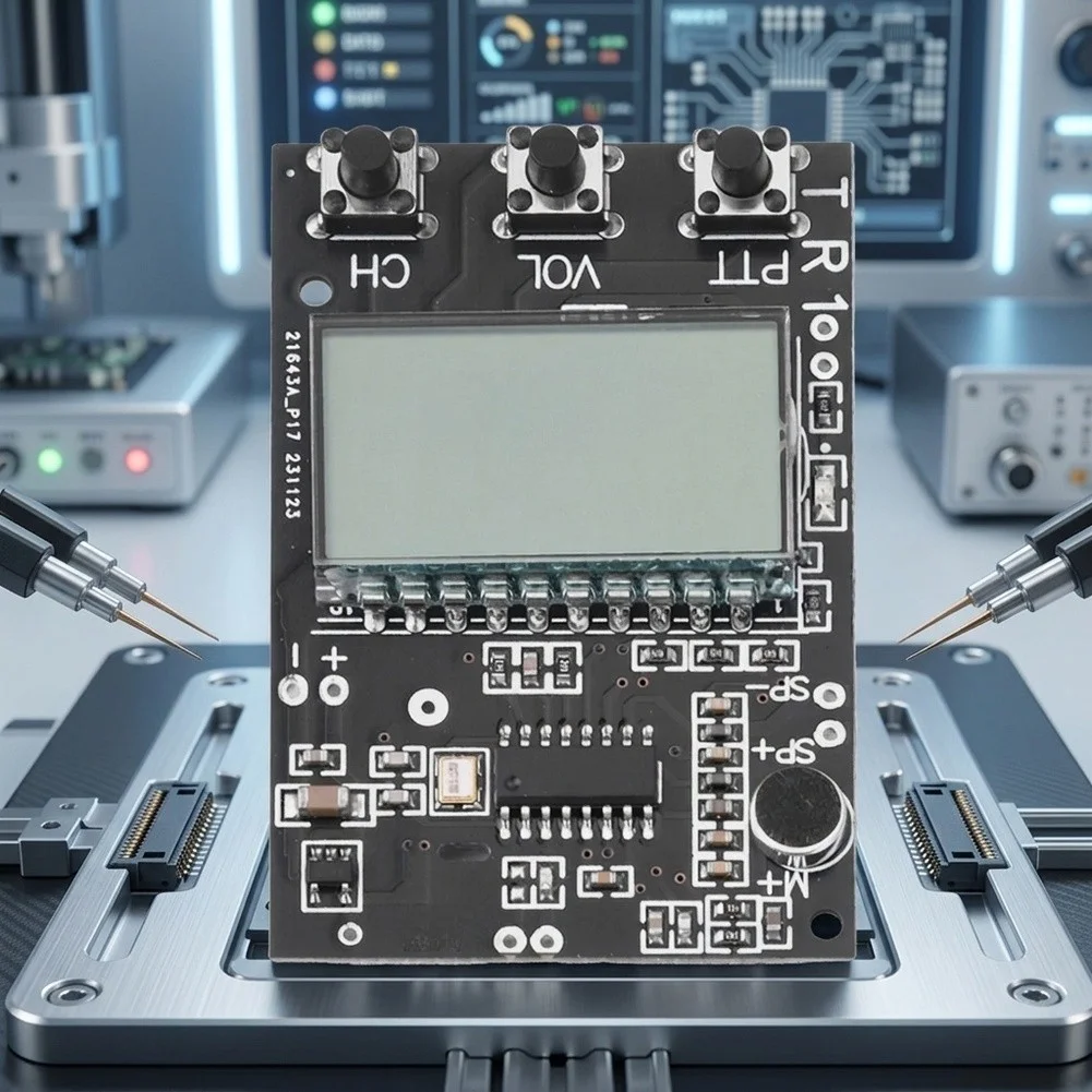 LCD Equipped Dual Direction Audio Transceiver Module PCB Kit for Electronic Hobbyists 300m Transmission Distance
