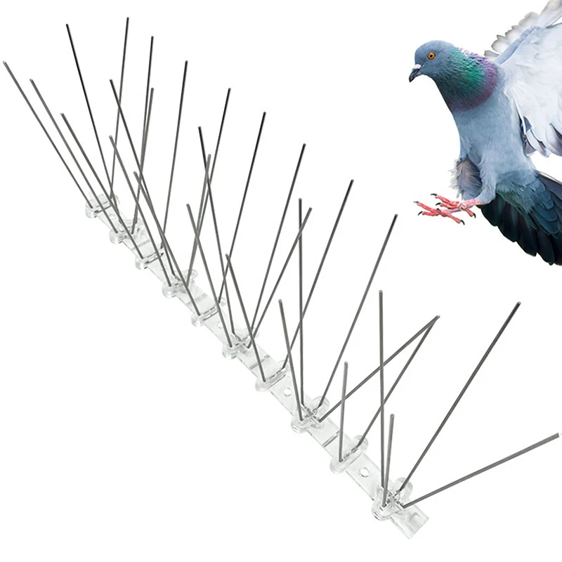 1PC new Stainless Steel Pigeon Spikes And Bird Repeller Deterrent 25cm Balcony Anti-bird Repellent Thorn Nail Kit Pest Control